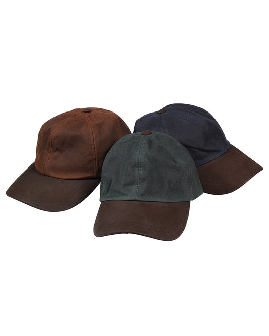 Hoggs of Fife Waxed Baseball Cap - Olive (One Size)