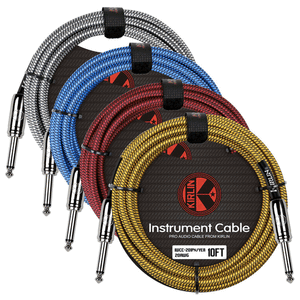 Kirlin Fabric Guitar Cable 10ft Angled