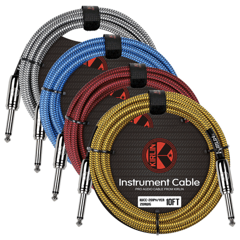 Kirlin Fabric Guitar Cable 10ft Straight
