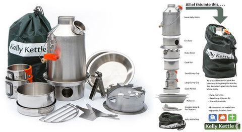 Kelly Kettle Ultimate 'Scout' Kit (Stainless steel) - VALUE DEAL