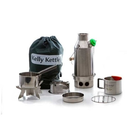 Kelly Kettle 'Trekker' Kit (Stainless Steel) - NEW - FOR THE SOLO CAMPER!