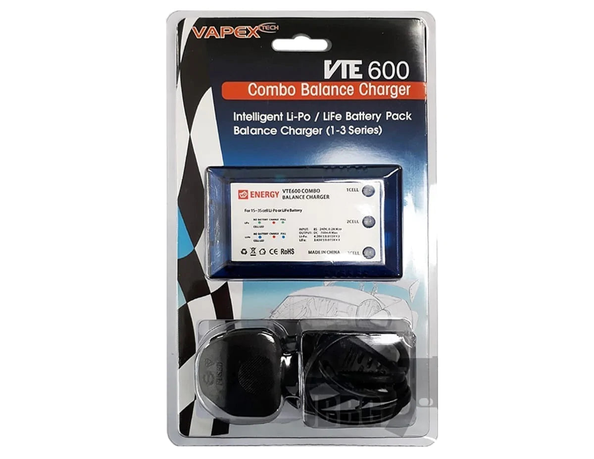 Vapex VTE600 700mAh LiPo/LiFe Charger for 7.4V/9.9V/11.1V Battery