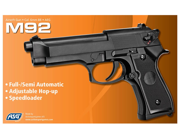 ASG M92 Auto Electric Pistol - Metal Slide