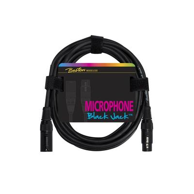 Boston Black Jack Microphone Cable - 1 x XLR(f )+1 x XLR(m) (MC-220)