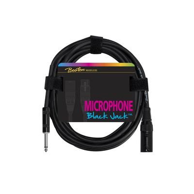 Boston Black Jack microphone cable - 1 x XLR(m) +1 x jack (MC-240)