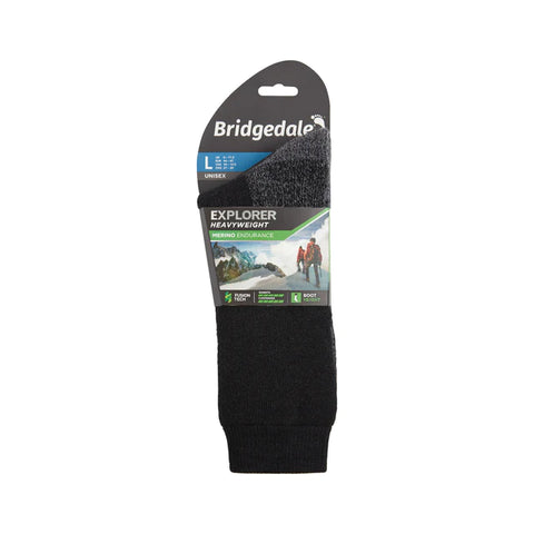 Bridgedale Explorer Heavyweight Merino Performance Unisex Boot Sock - Black