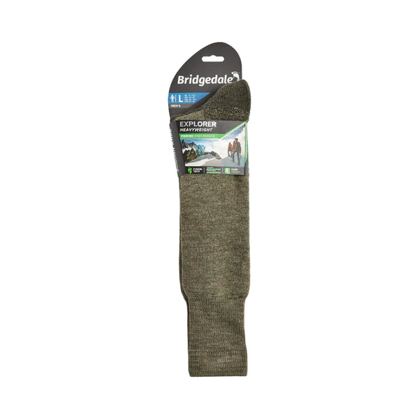 Bridgedale Explorer Heavyweight Merino Performance Unisex Knee Sock - Olive