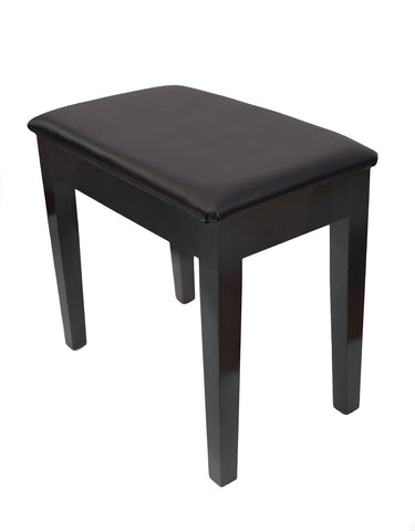 PRELUDE Piano Stool with Book Storage, Polished Black