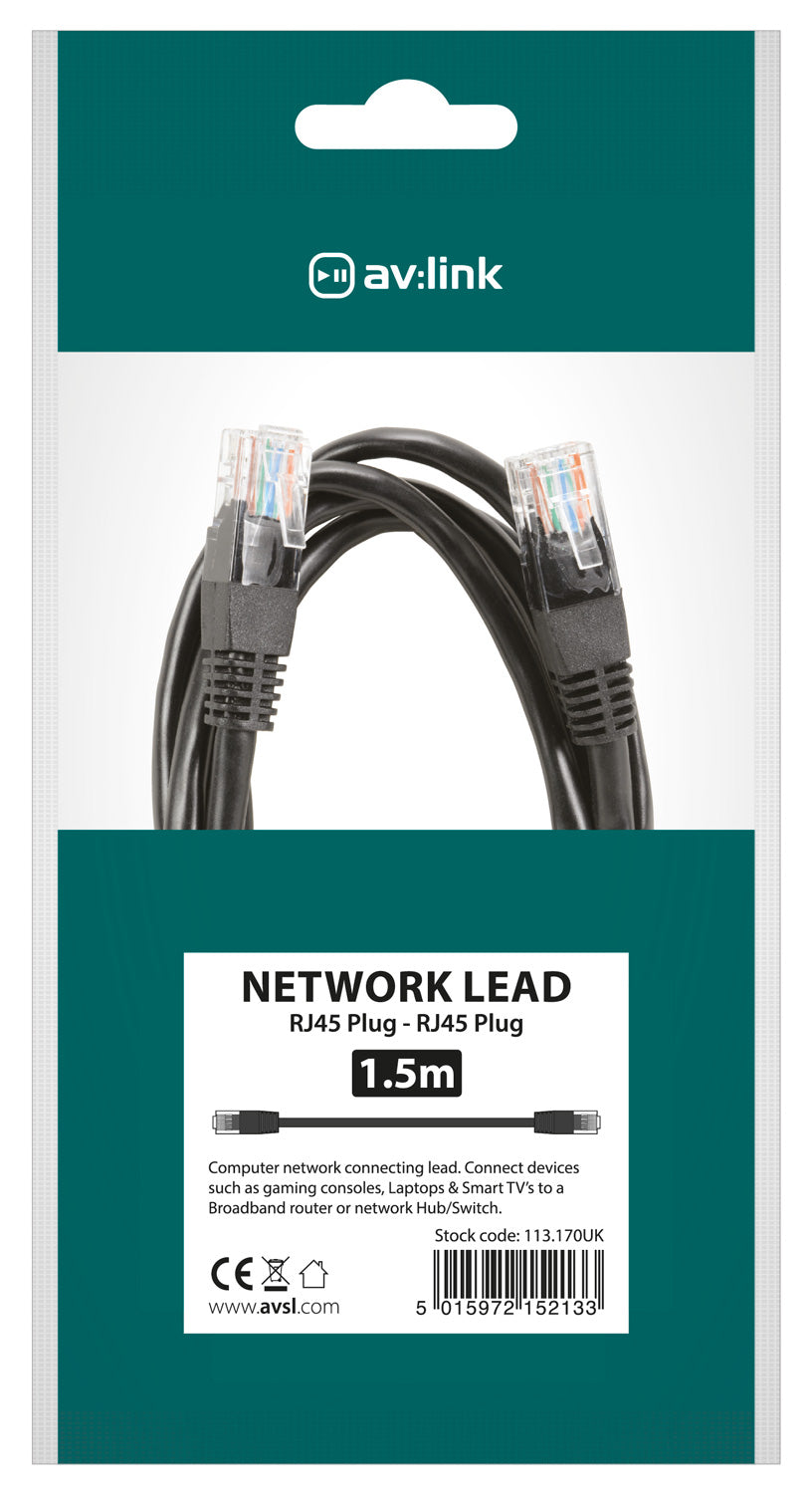 av:link Network Lead  RJ45 Plug - RJ45 Plug