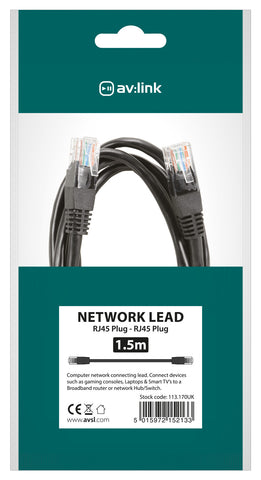 av:link Network Lead  RJ45 Plug - RJ45 Plug