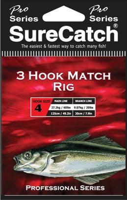 Dennett Saltwater Pro Rig Series 3 hook Match Rig