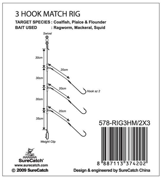 SureCatch Pro Series 3 hook Match Rig