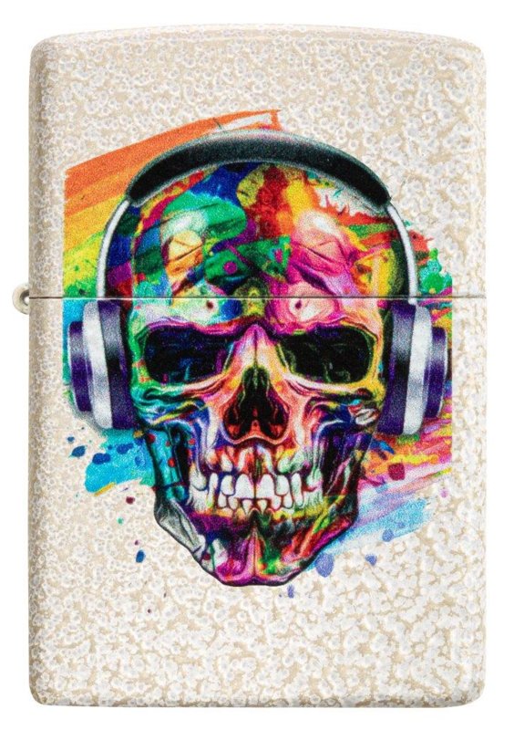 Zippo - Skull Headphones Design