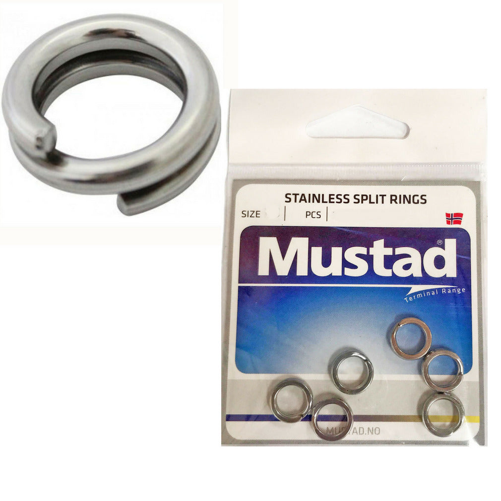 Mustad Stainless Split Rings (Various Sizes)