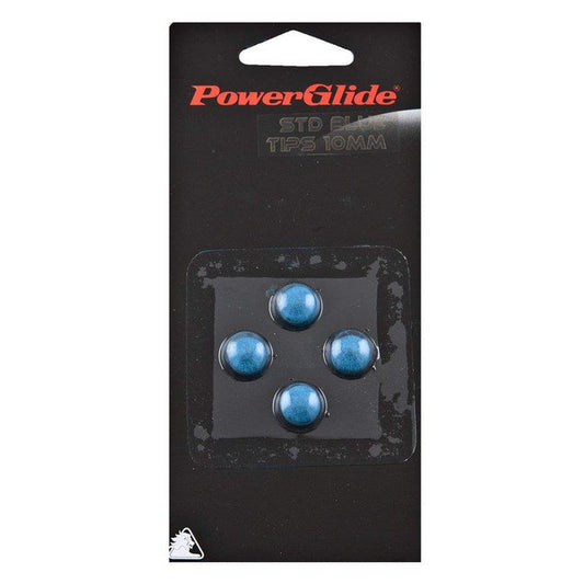 PowerGlide Pool Cue Std Blue Stick on Tips (4pce)