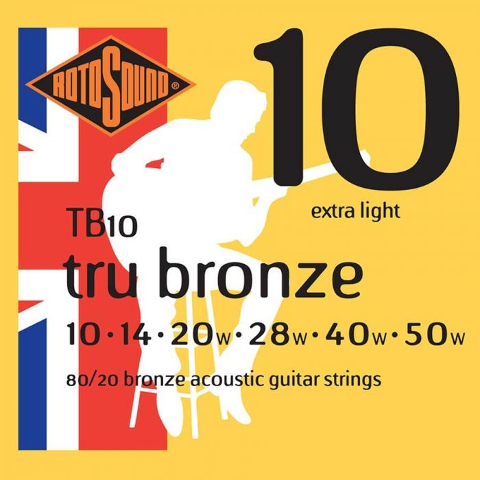 Rotosound Tru Bronze Acoustic Guitar Strings - 80/20 Bronze