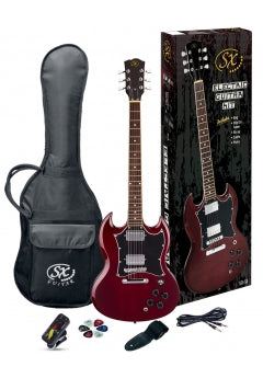 SX SE4 Electric Guitar Pack | Trans Wine Red