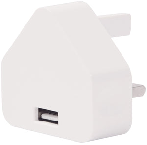 Mercury Compact USB Mains Charger 1.0A